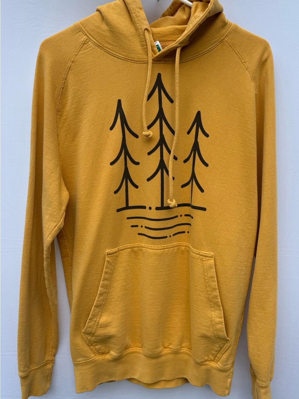 BeCause Tees Three Trees Vintage Mustard Hoodie Lane Seven LST004 Unisex Small